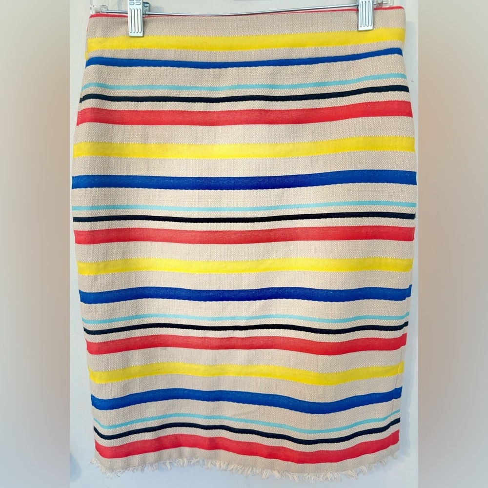 J. Crew Striped Pencil Skirt - Picture 2 of 10